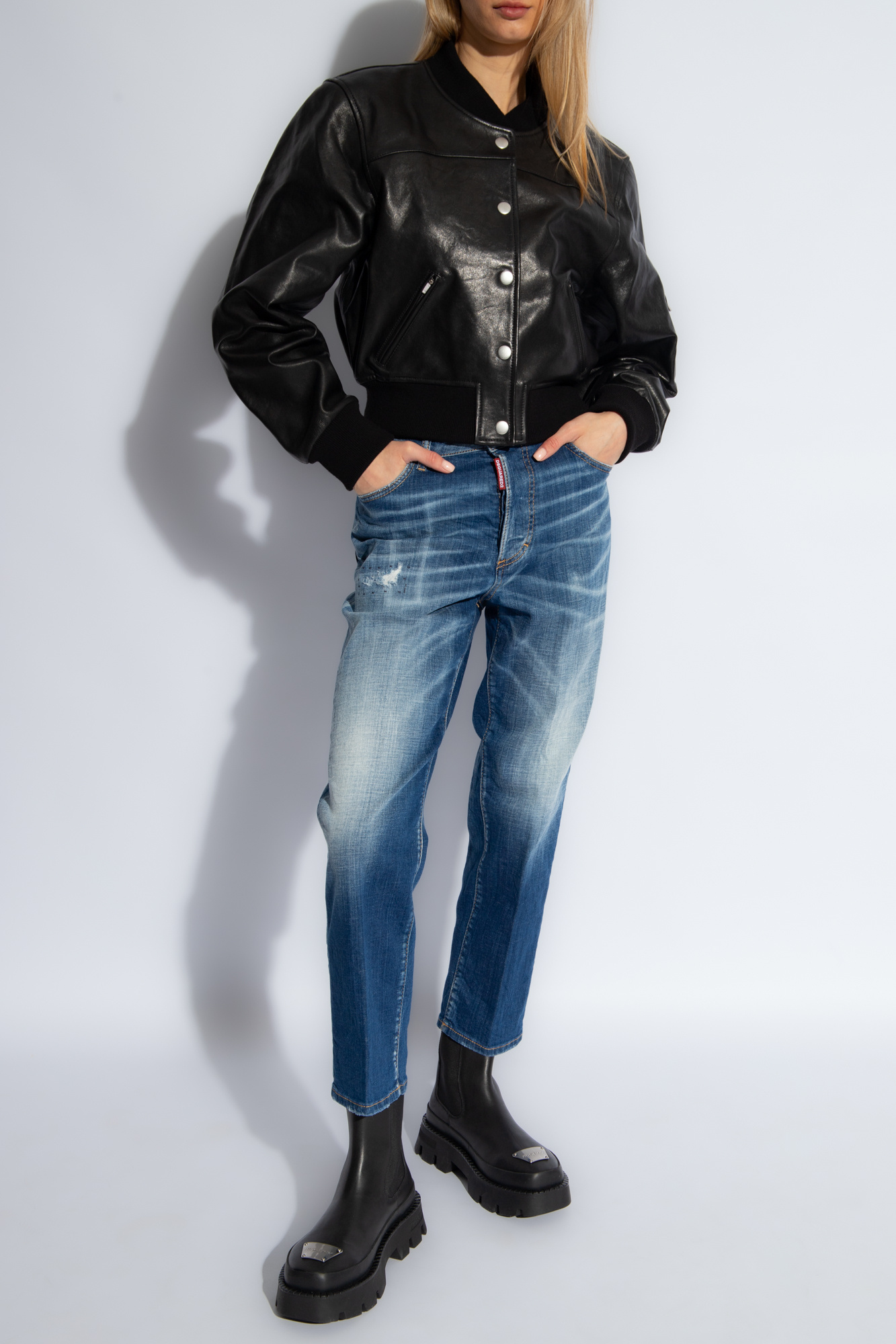SchaferandweinerShops Gambia - Blue 'Boston' jeans Dsquared2